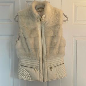 Retro Guess faux fur /  leather vest